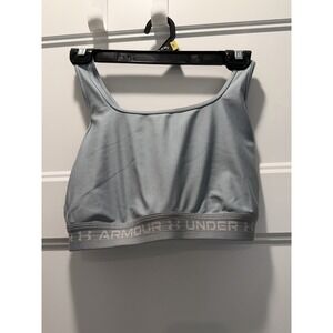Under Armour Women's Mid Keyhole Compression Sports Bra - Gray - XL
